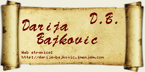 Darija Bajković vizit kartica